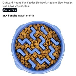 Outward Hound Blue Fun Feeder Dog Bowl